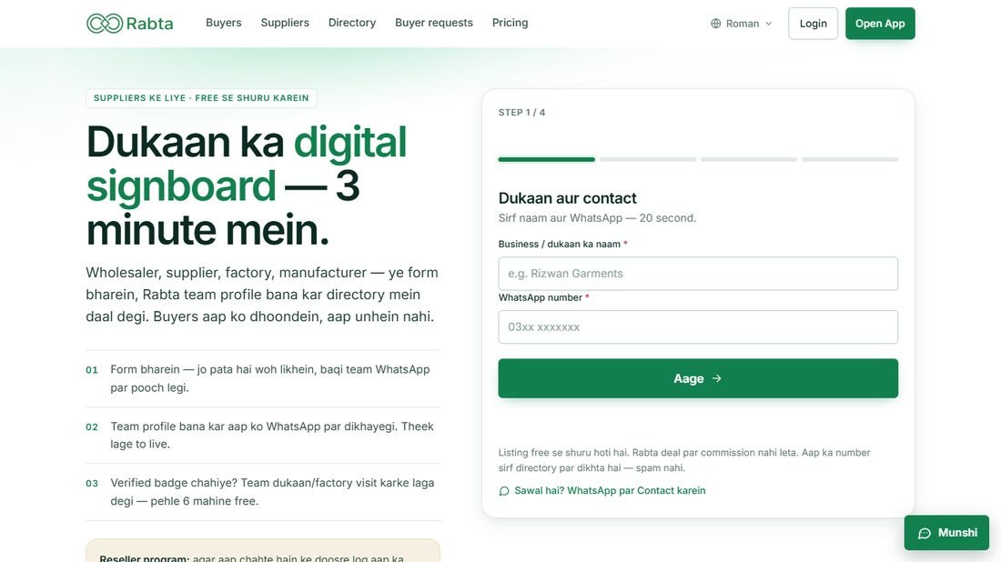 Dukaan ko list karwayein