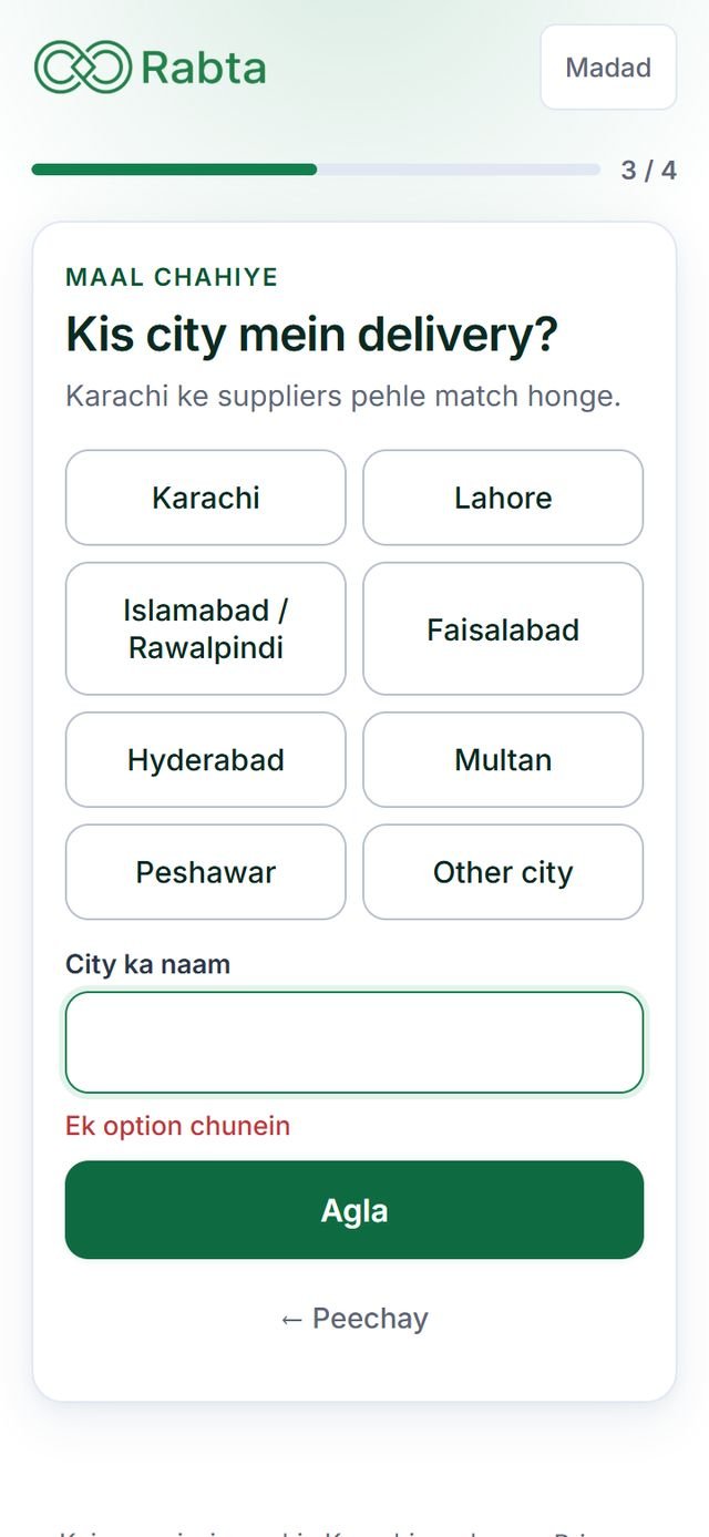 Sawal 3: Kis city mein?